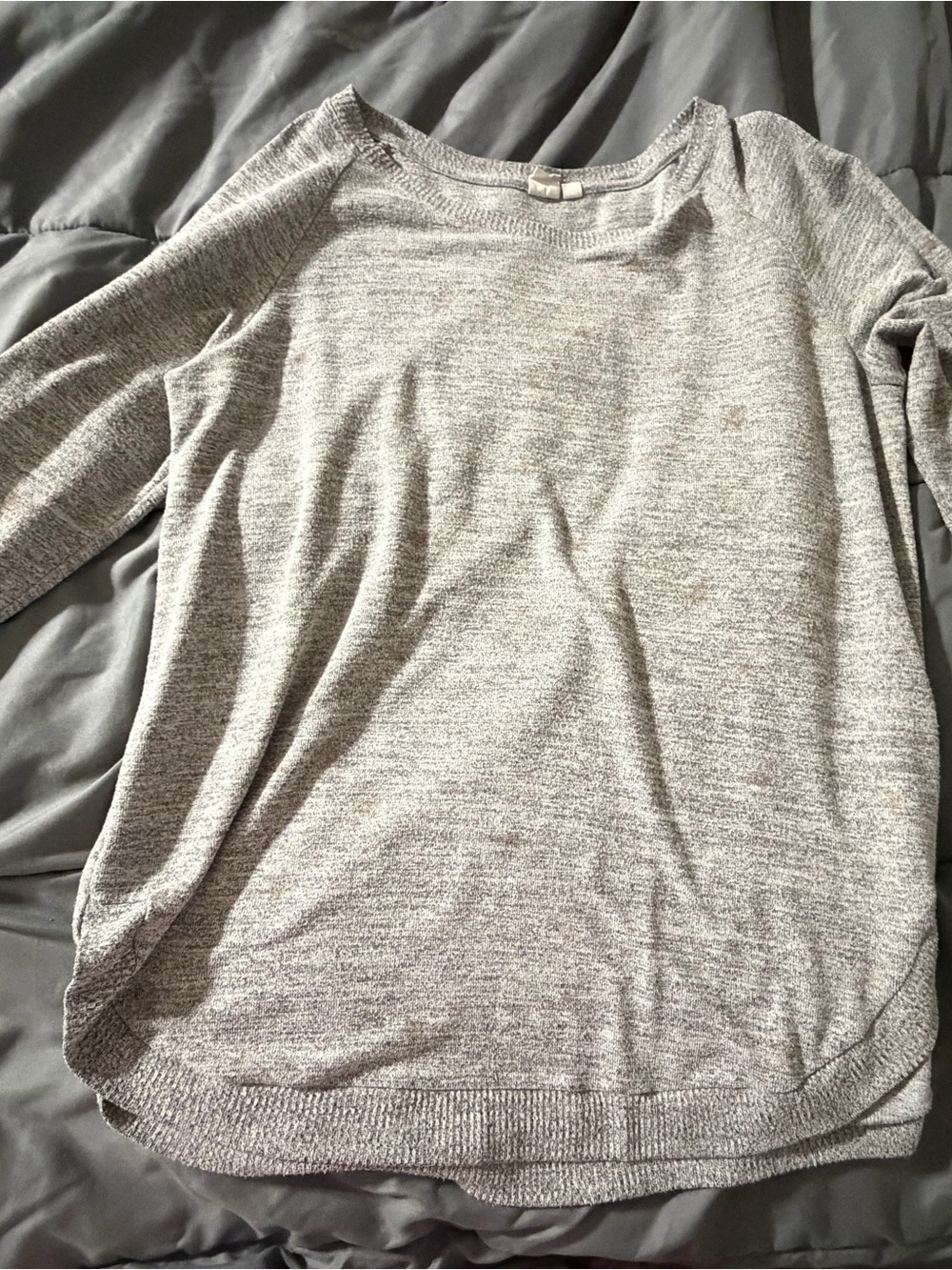 GAP Light Gray Scoop Neck Knit Sweater